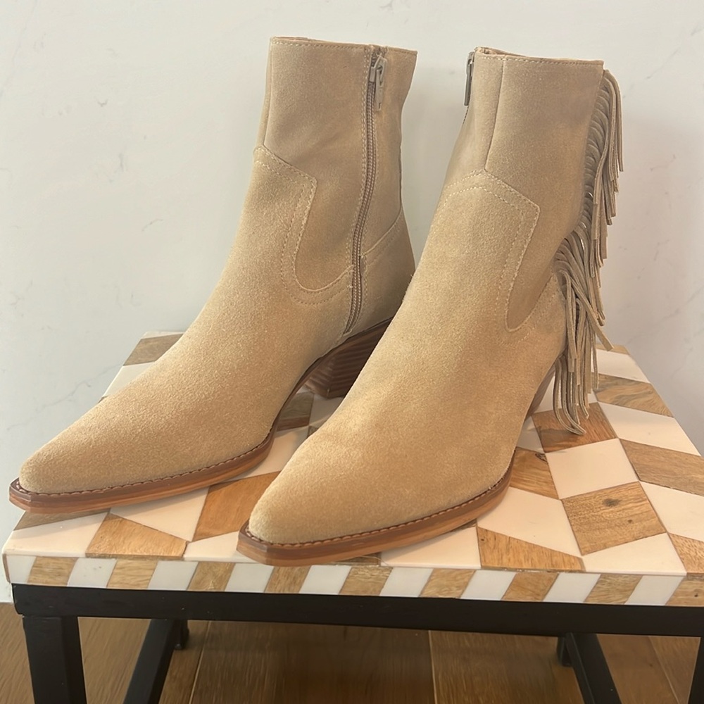 New, Coconuts by Matisse for Urban Outfitters Suede Fringe Ankle Boots